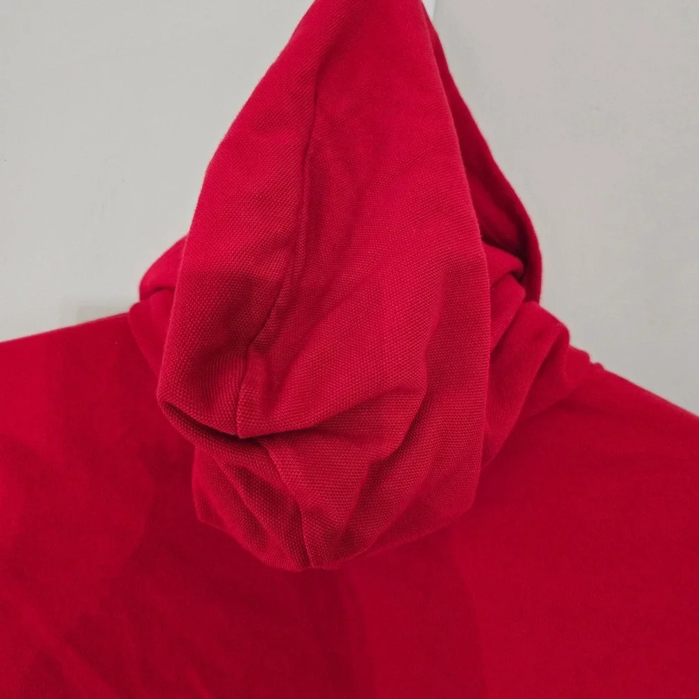 Polo‎ Ralph Lauren Mens Red Big Pony Hooded Pique Long Sleeve Shirt XXL TTG